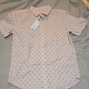 Goodfellow & Co Pink Geometric Casual Shirt